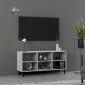 vidaXL Έπιπλο Τηλεόρασης Καπνιστή Γκρι Σκ. 103,5x30x50 εκ Μετ. Πόδια