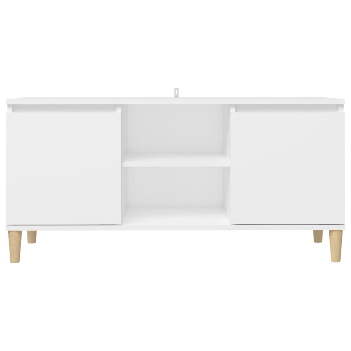 vidaXL Έπιπλο Τηλεόρασης Λευκό 103,5x30x50 εκ. με Μασίφ Ξύλινα Πόδια