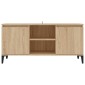 vidaXL Έπιπλο Τηλεόρασης Καπνιστή Δρυς 103,5x35x50 εκ Μεταλλικά Πόδια