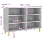 vidaXL Ραφιέρα Γκρι Σκυροδέματος 103,5 x 35 x 70 εκ. από Μοριοσανίδα