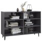 vidaXL Ραφιέρα Γυαλιστερή Γκρι 103,5 x 35 x 70 εκ. από Μοριοσανίδα