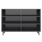 vidaXL Ραφιέρα Γυαλιστερή Γκρι 103,5 x 35 x 70 εκ. από Μοριοσανίδα