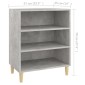 vidaXL Ραφιέρα Γκρι Σκυροδέματος 57 x 35 x 70 εκ. από Μοριοσανίδα
