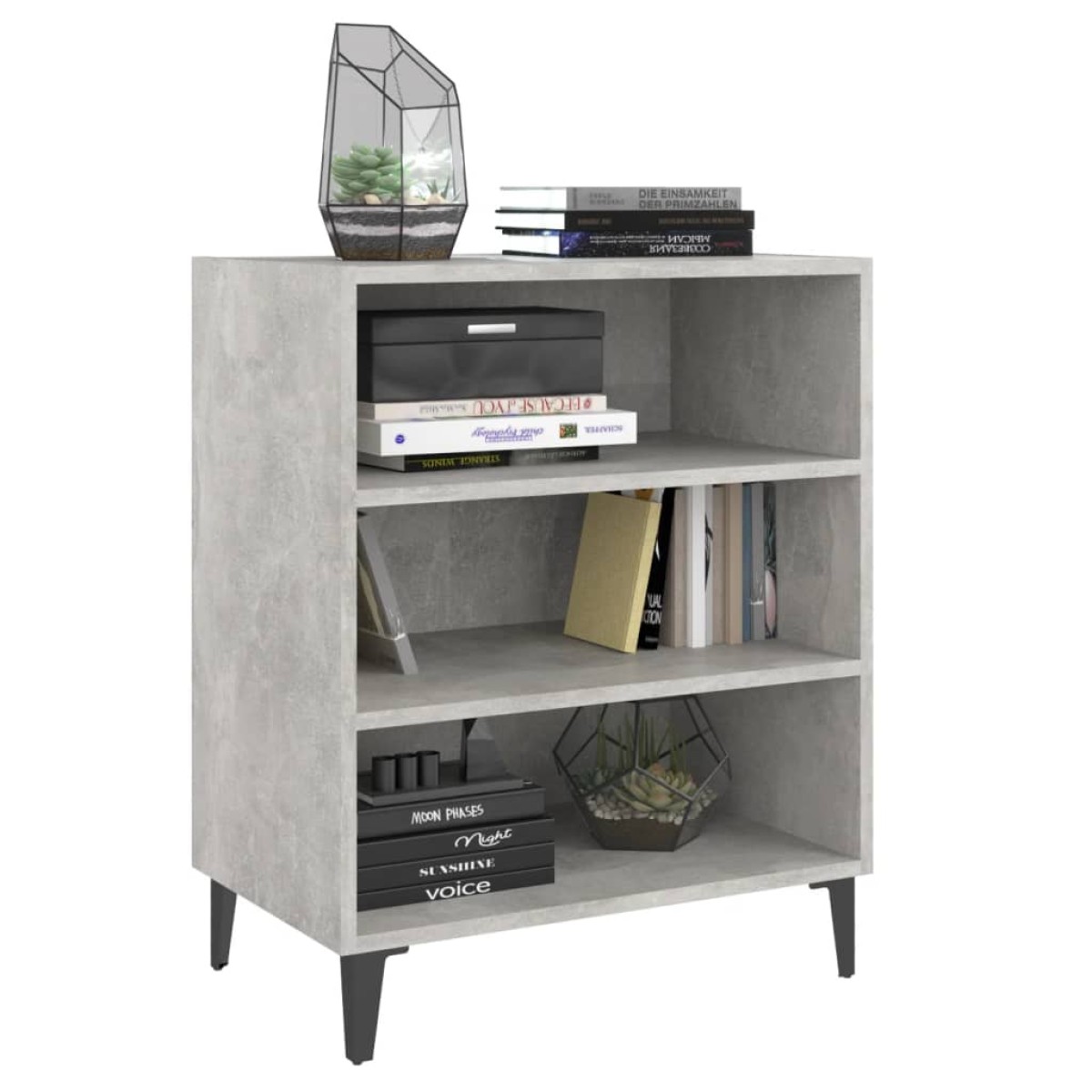vidaXL Ραφιέρα Γκρι Σκυροδέματος 57 x 35 x 70 εκ. από Μοριοσανίδα