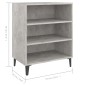 vidaXL Ραφιέρα Γκρι Σκυροδέματος 57 x 35 x 70 εκ. από Μοριοσανίδα
