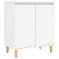 vidaXL Μπουφές Λευκός 60 x 35 x 70 εκ. από Μοριοσανίδα με Ξύλινα Πόδια