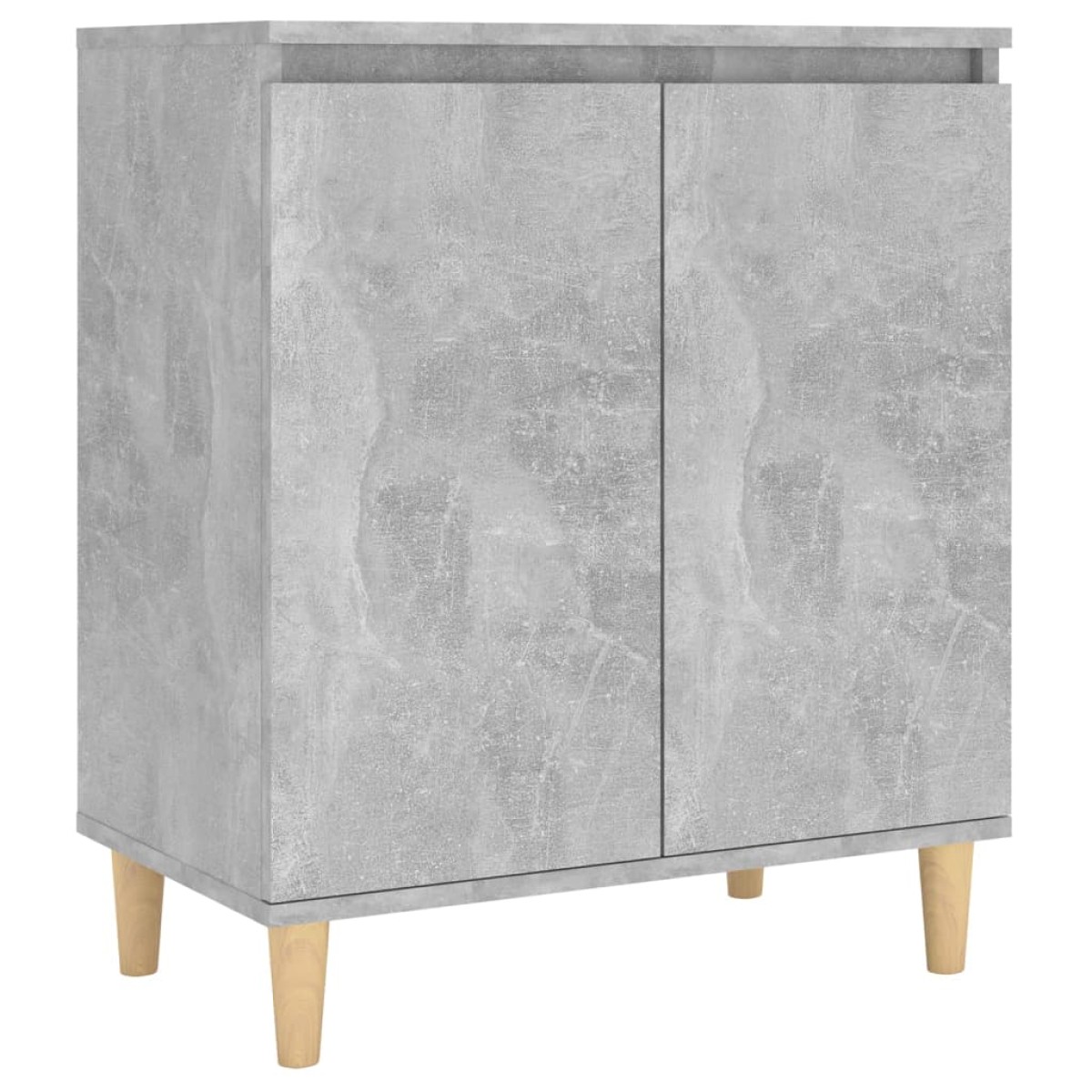 vidaXL Ντουλάπι Γκρι Σκυρ. 60x35x70 εκ. Μασίφ Ξύλινα Πόδια Μοριοσανίδα