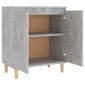 vidaXL Ντουλάπι Γκρι Σκυρ. 60x35x70 εκ. Μασίφ Ξύλινα Πόδια Μοριοσανίδα