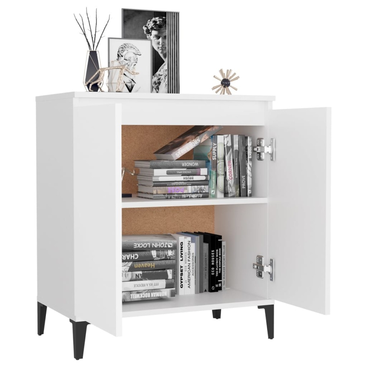 vidaXL Μπουφές Λευκός 60 x 35 x 70 εκ. από Μοριοσανίδα