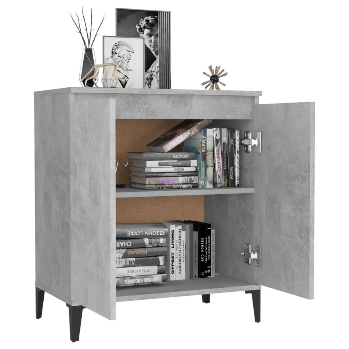 vidaXL Ντουλάπι Γκρι Σκυροδέματος 60 x 35 x 70 εκ. από Μοριοσανίδα
