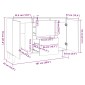 vidaXL Ραφιέρα Γκρι Σκυροδέματος 103,5 x 35 x 70 εκ. από Μοριοσανίδα