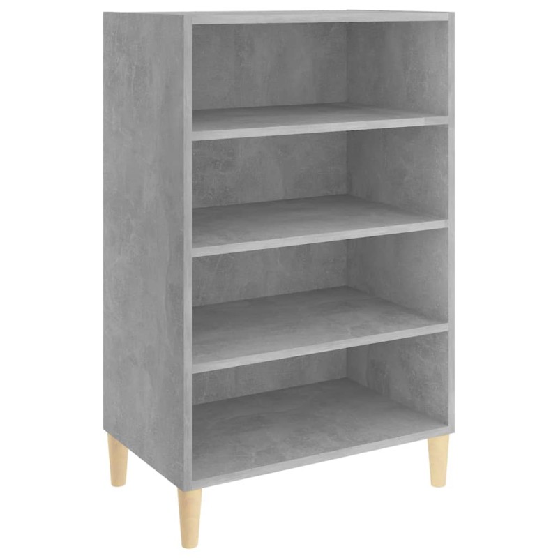 vidaXL Ραφιέρα Γκρι Σκυροδέματος 57 x 35 x 90 εκ. από Επεξ. Ξύλο