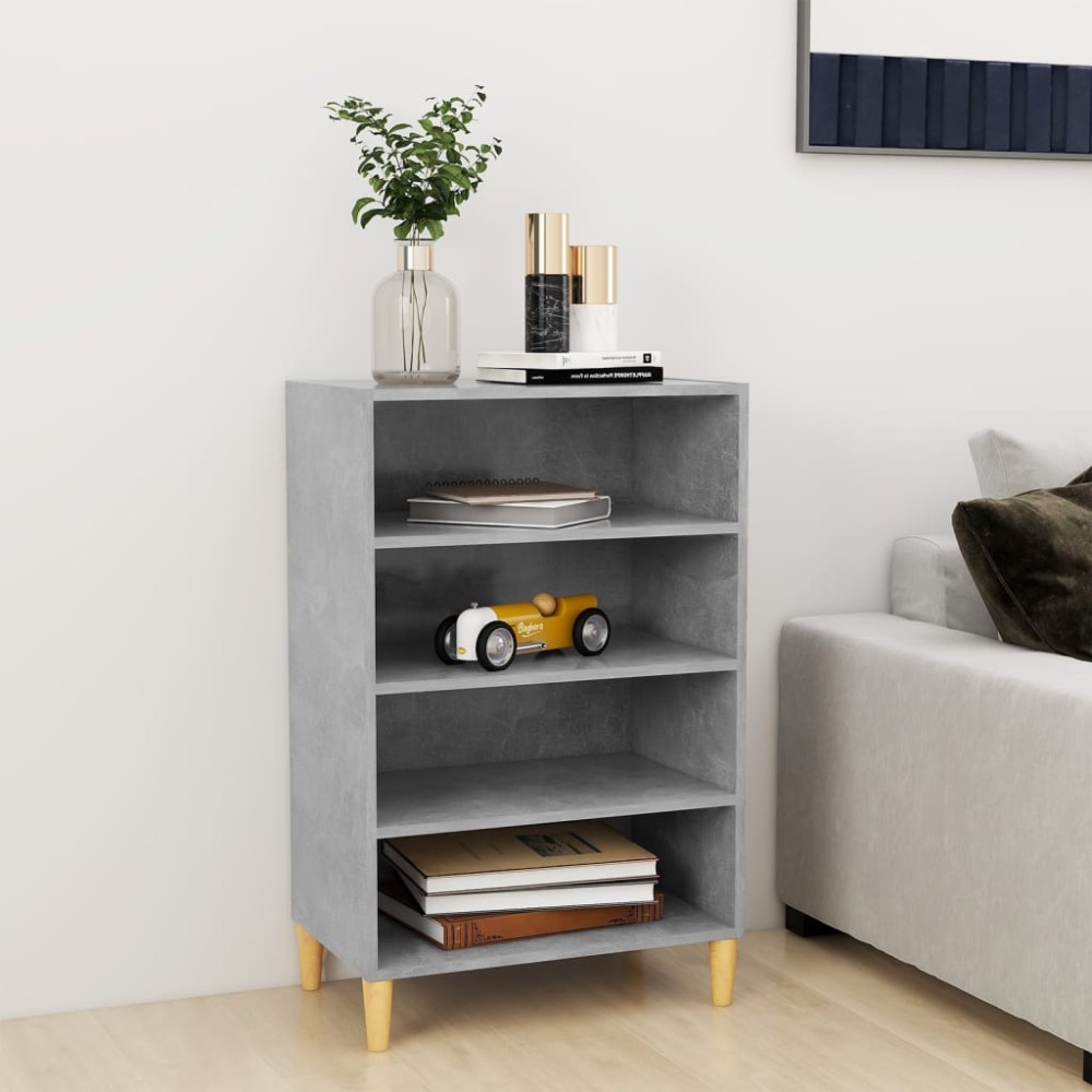 vidaXL Ραφιέρα Γκρι Σκυροδέματος 57 x 35 x 90 εκ. από Επεξ. Ξύλο