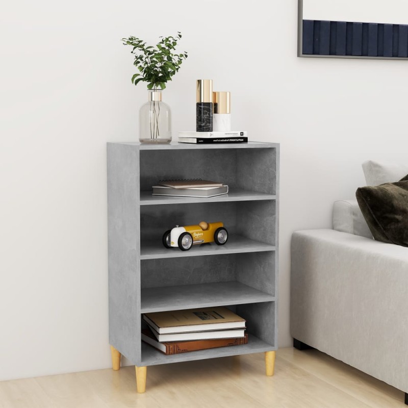 vidaXL Ραφιέρα Γκρι Σκυροδέματος 57 x 35 x 90 εκ. από Επεξ. Ξύλο