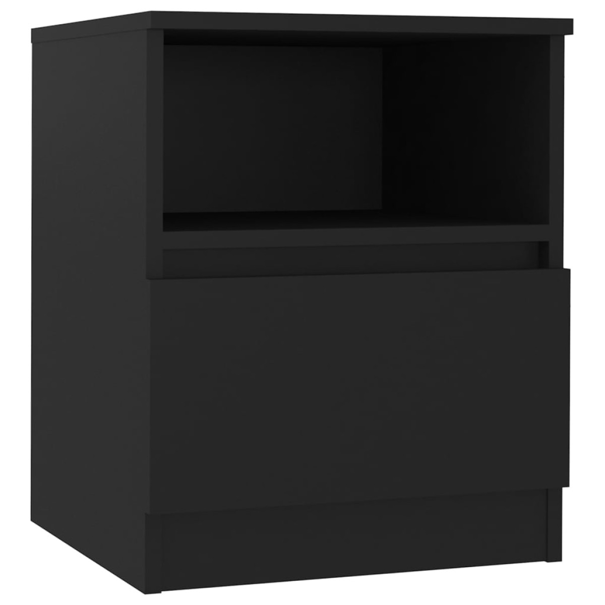 vidaXL Κομοδίνα 2 Τεμαχίων Μαύρα 40 x 40 x 50 εκ. από Μοριοσανίδα