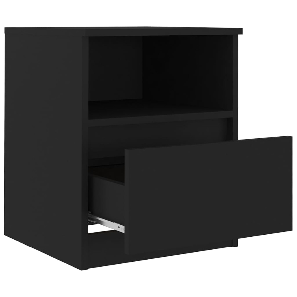 vidaXL Κομοδίνα 2 Τεμαχίων Μαύρα 40 x 40 x 50 εκ. από Μοριοσανίδα