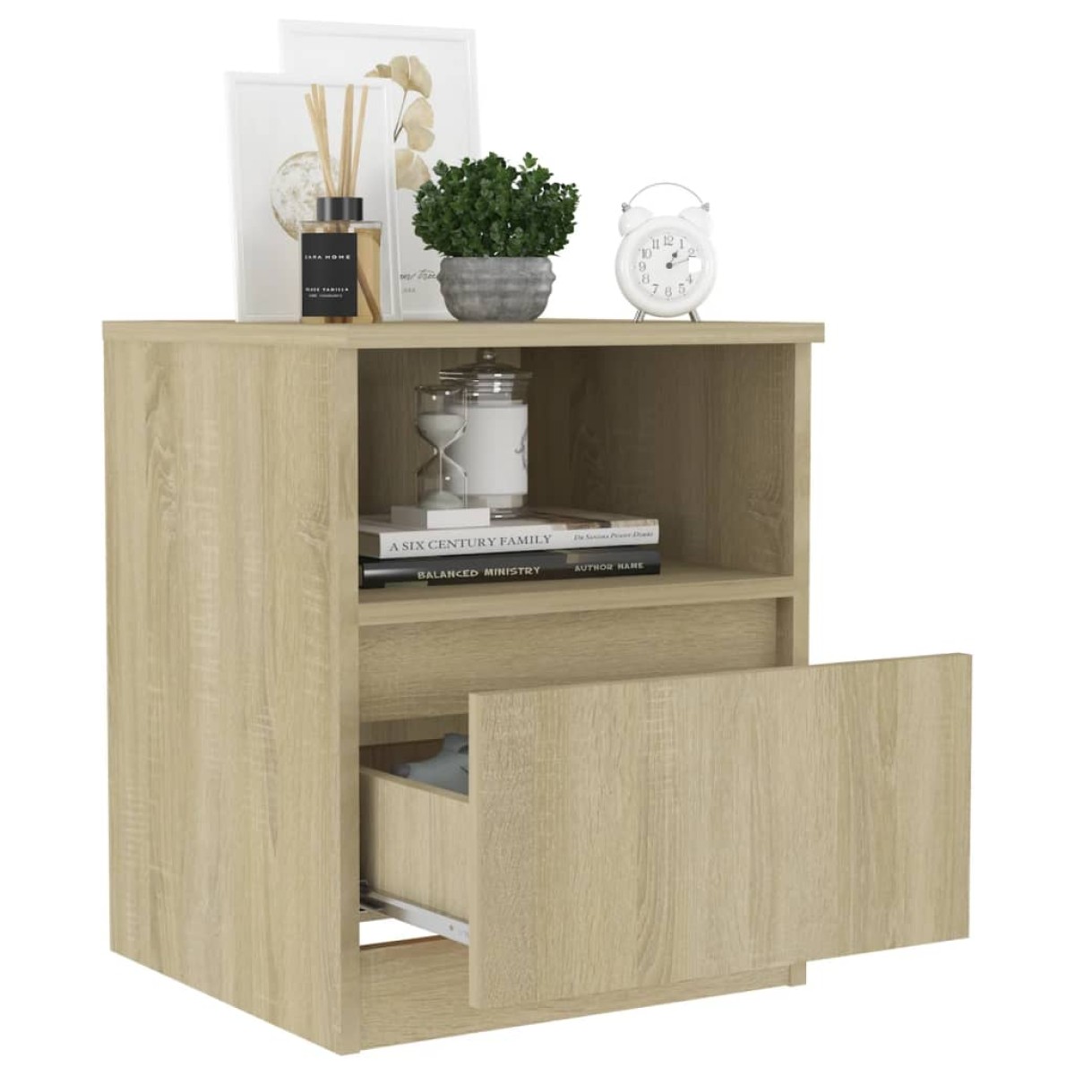 vidaXL Κομοδίνο Sonoma Δρυς 40 x 40 x 50 εκ. από Μοριοσανίδα
