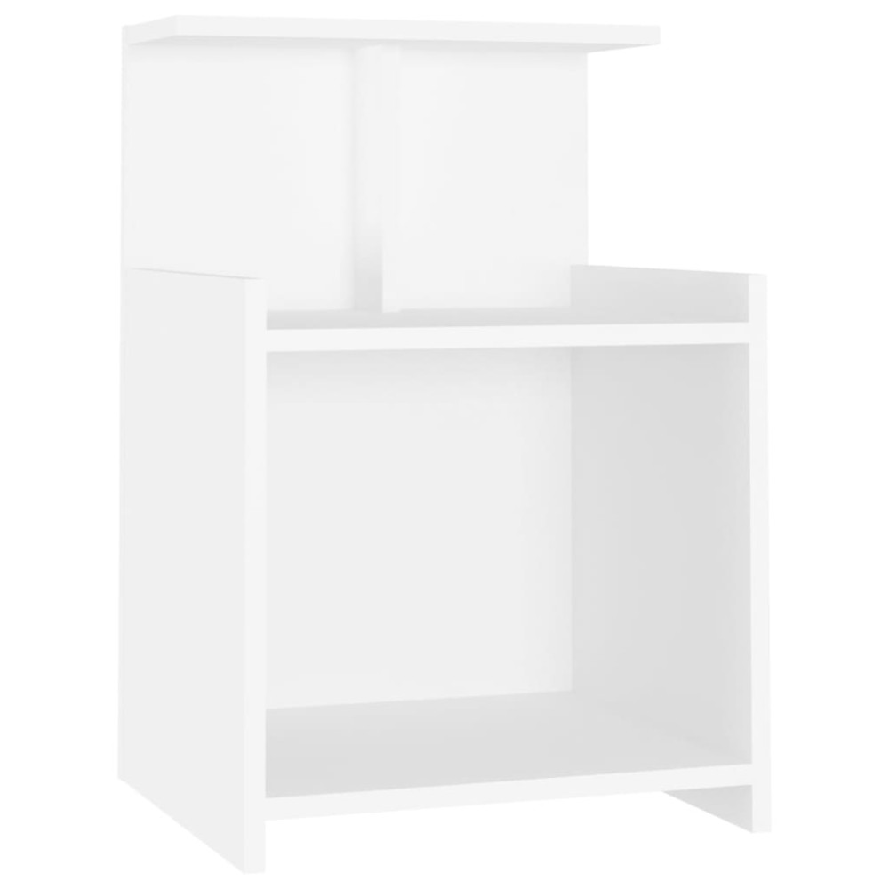 vidaXL Κομοδίνο Λευκό 40 x 35 x 60 εκ. από Επεξ. Ξύλο