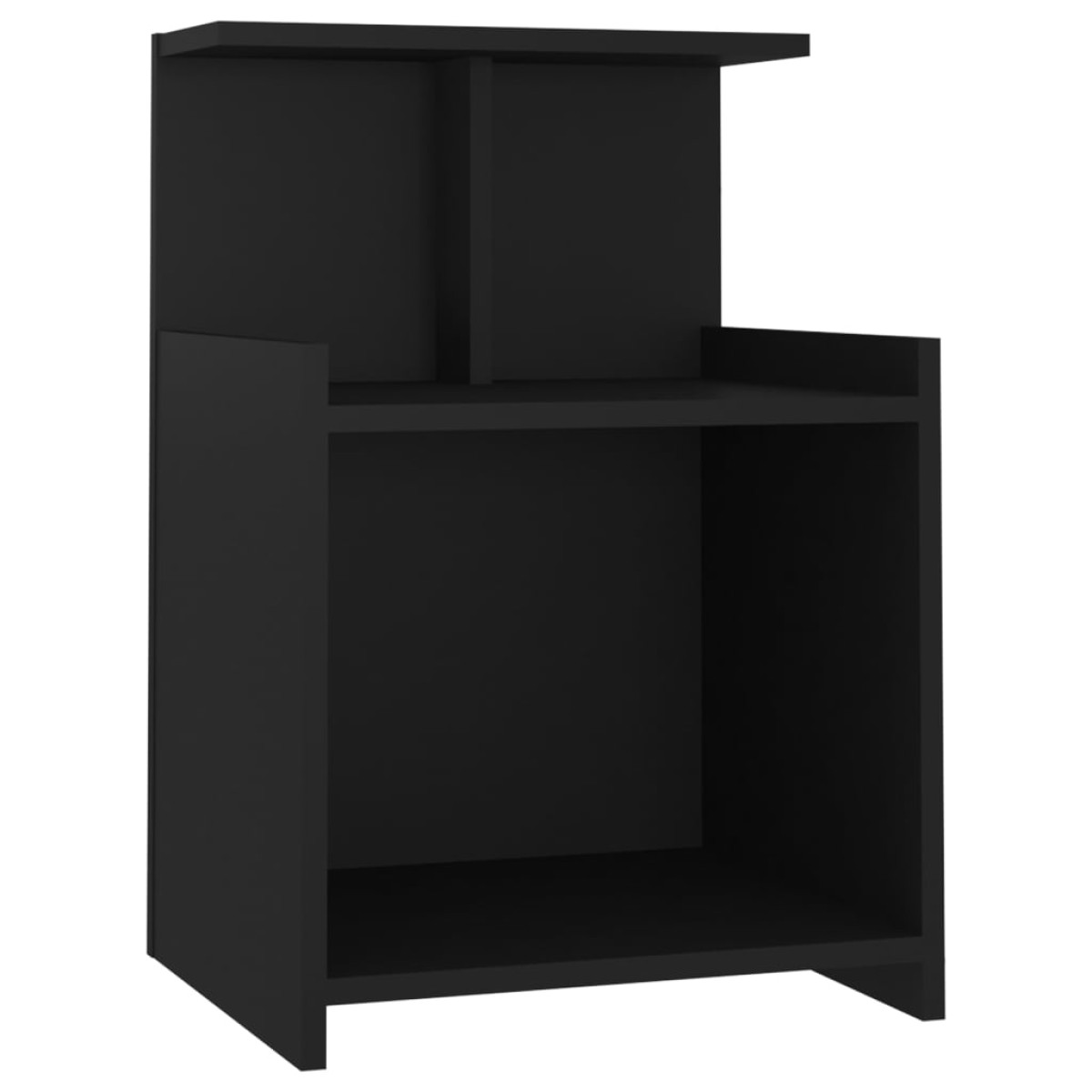 vidaXL Κομοδίνα 2 τεμ. Μαύρα 40 x 35 x 60 εκ. από Μοριοσανίδα