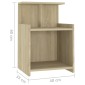 vidaXL Κομοδίνα 2 τεμ. Sonoma Δρυς 40 x 35 x 60 εκ. από Μοριοσανίδα