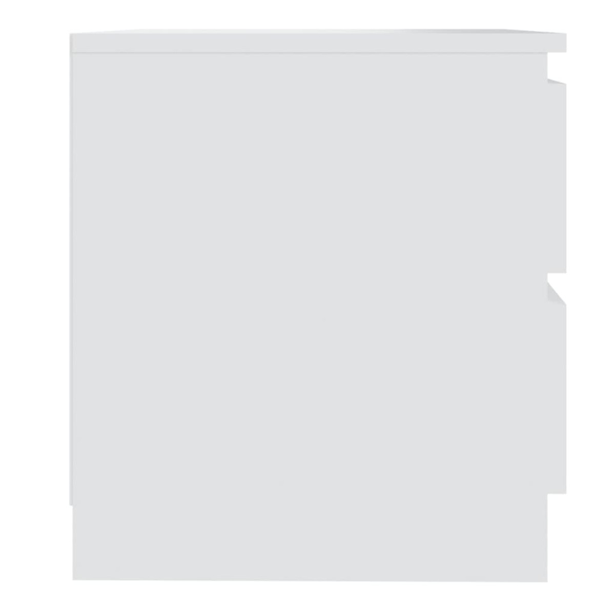 vidaXL Κομοδίνο Λευκό 50 x 39 x 43,5 εκ. από Μοριοσανίδα