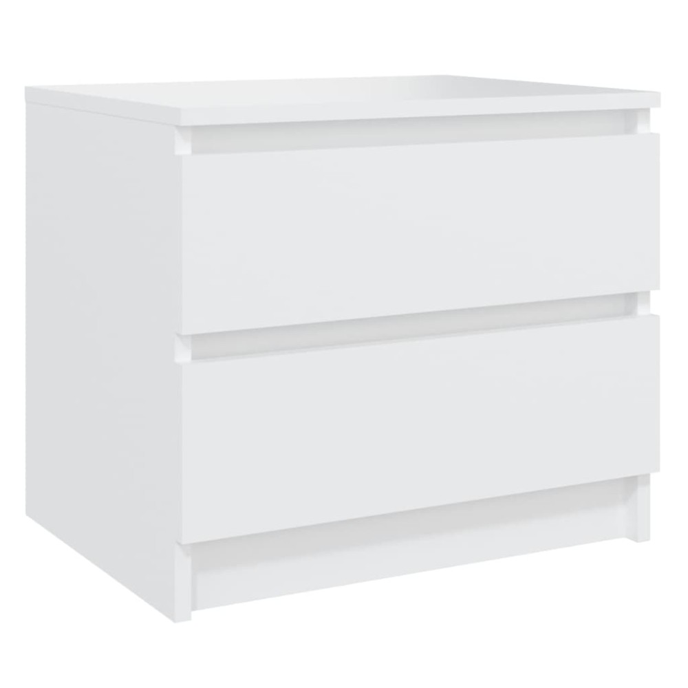 vidaXL Κομοδίνα 2 τεμ. Λευκά 50 x 39 x 43,5 εκ. από Επεξεργασμένο Ξύλο