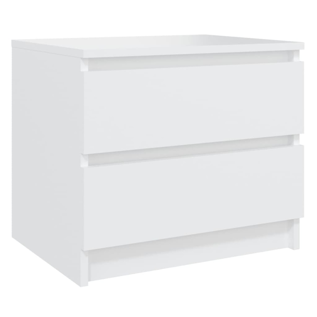 vidaXL Κομοδίνα 2 τεμ. Λευκά 50 x 39 x 43,5 εκ. από Μοριοσανίδα