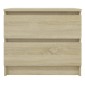 vidaXL Κομοδίνο Sonoma Δρυς 50 x 39 x 43,5 εκ. από Μοριοσανίδα