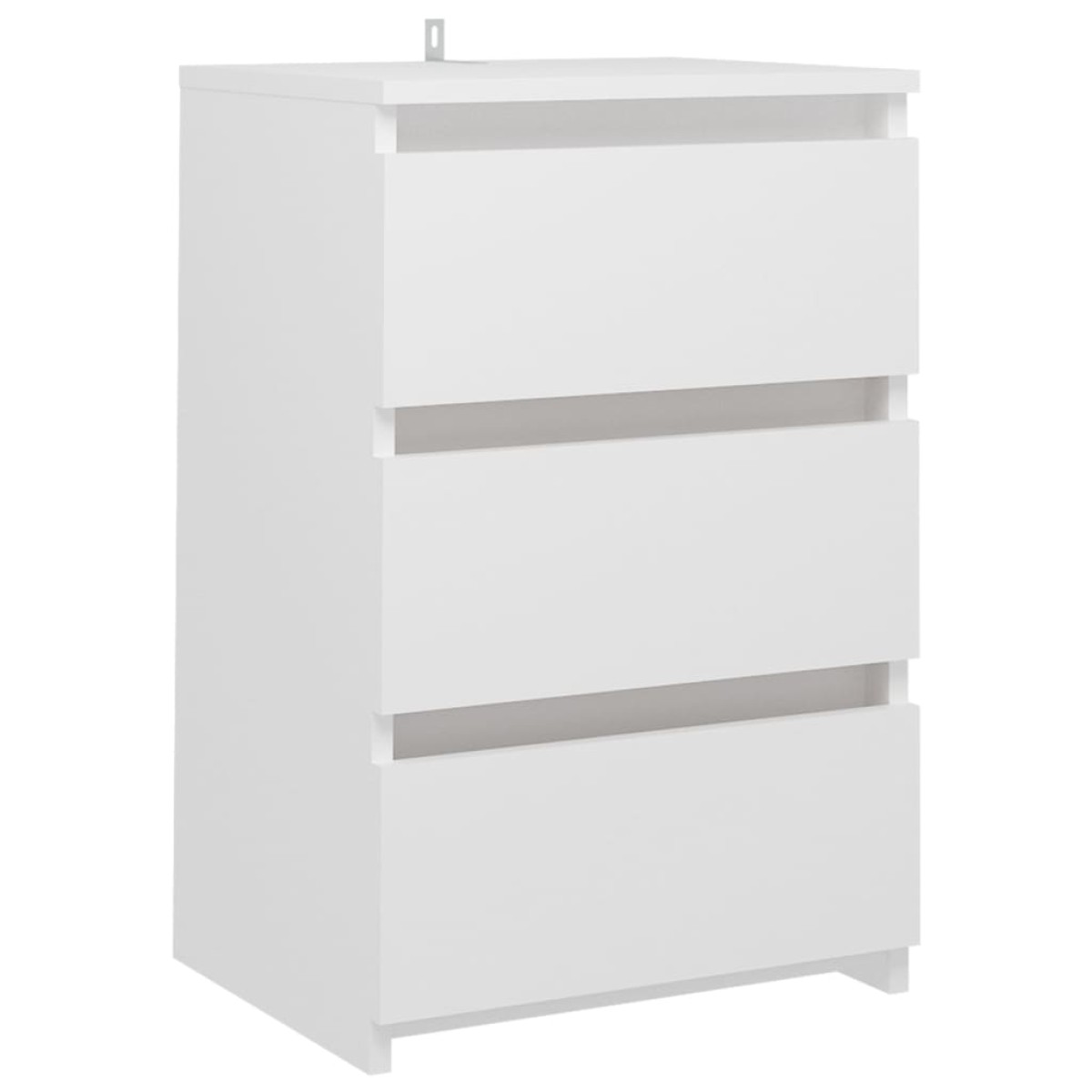 vidaXL Κομοδίνο Λευκό 40 x 35 x 62,5 εκ. από Μοριοσανίδα