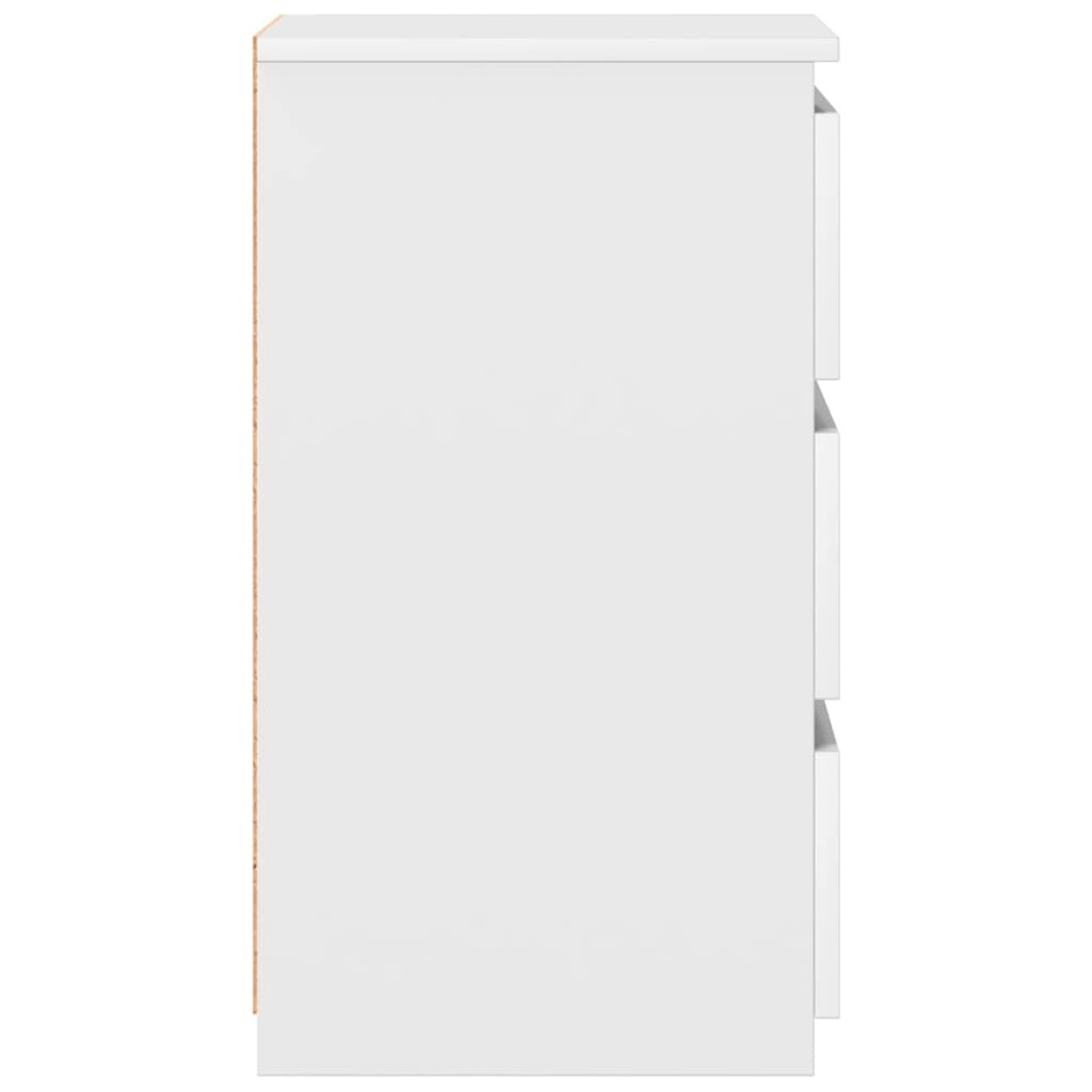 vidaXL Κομοδίνα 2 τεμ. Λευκά 40 x 35 x 62,5 εκ. από Μοριοσανίδα