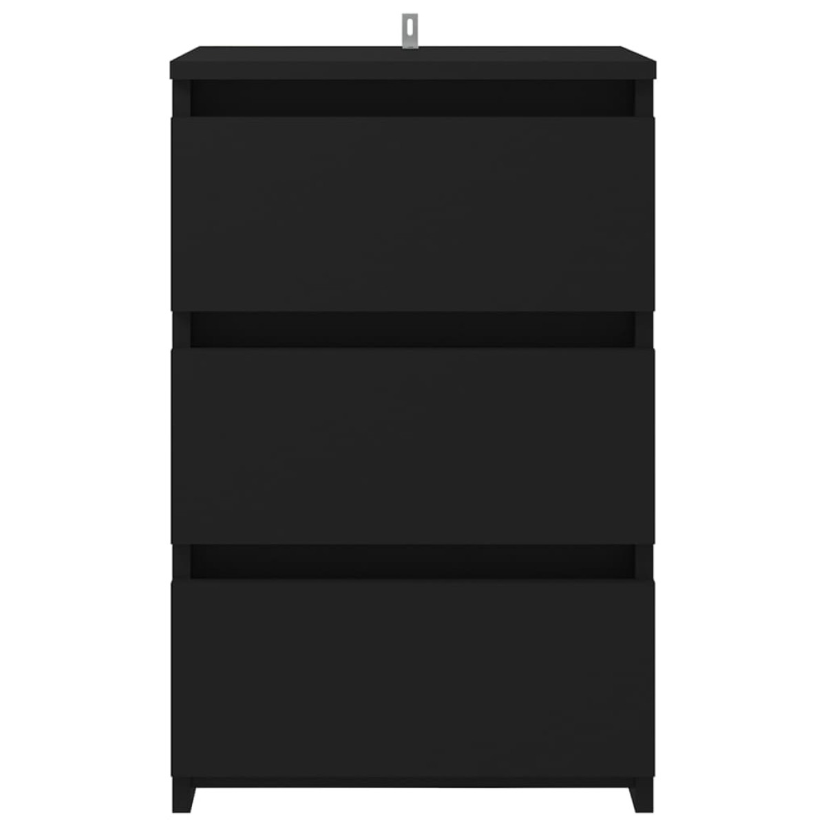 vidaXL Κομοδίνο Μαύρο 40 x 35 x 62,5 εκ. από Μοριοσανίδα