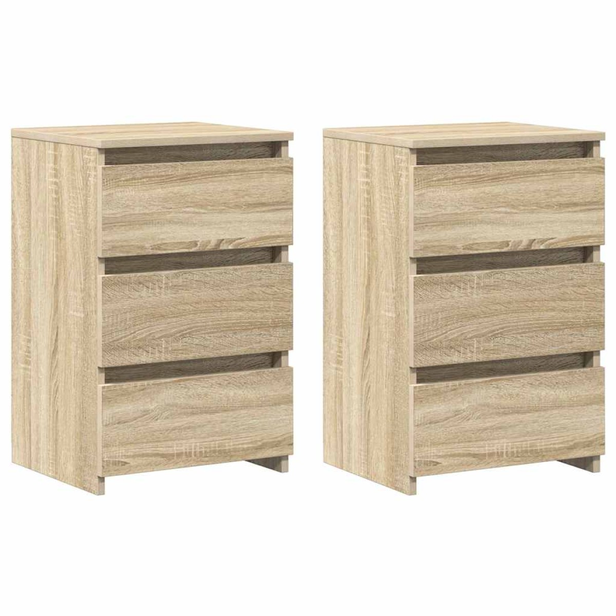 vidaXL Κομοδίνα 2 τεμ. Sonoma Δρυς 40 x 35 x 62,5 εκ. από Μοριοσανίδα