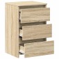 vidaXL Κομοδίνα 2 τεμ. Sonoma Δρυς 40 x 35 x 62,5 εκ. από Μοριοσανίδα