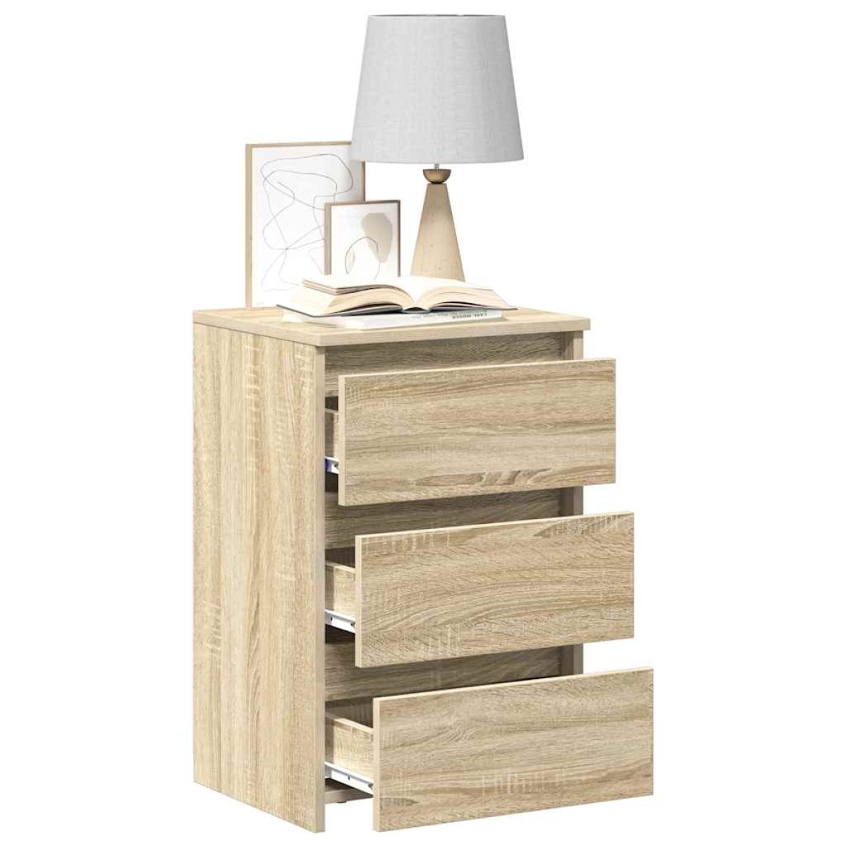 vidaXL Κομοδίνα 2 τεμ. Sonoma Δρυς 40 x 35 x 62,5 εκ. από Μοριοσανίδα