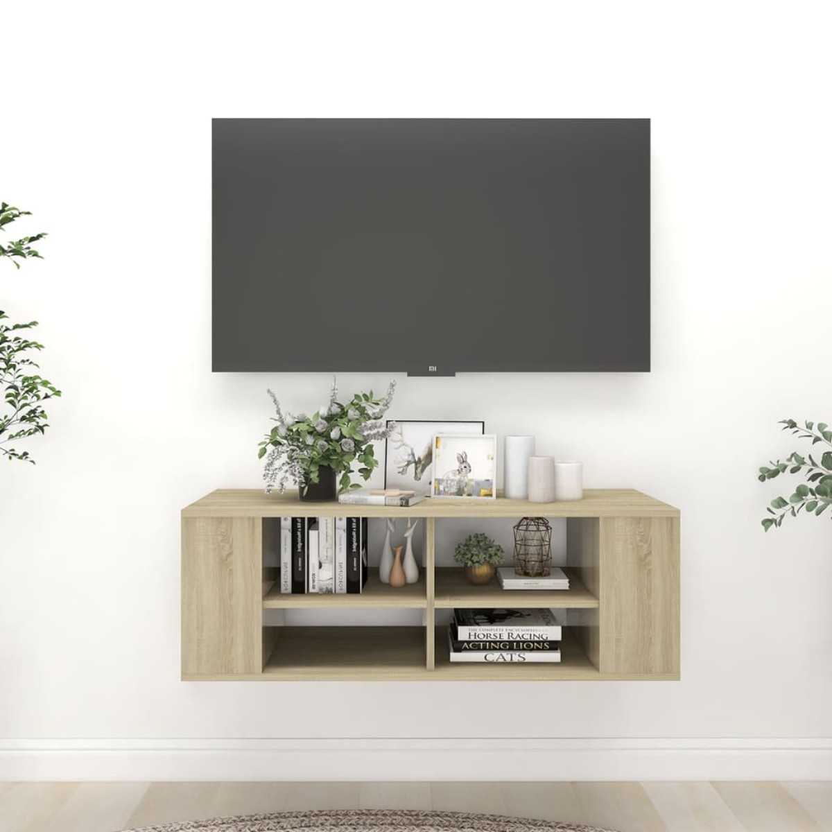 vidaXL Έπιπλο Τηλεόρασης Κρεμαστό Sonoma Δρυς 102x35x35 εκ Μοριοσανίδα