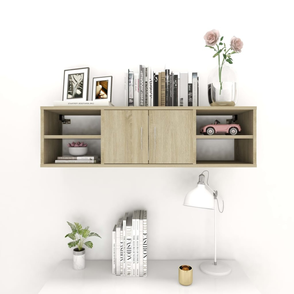 vidaXL Ράφι Τοίχου Sonoma Δρυς 102 x 30 x 29 εκ. Μοριοσανίδα