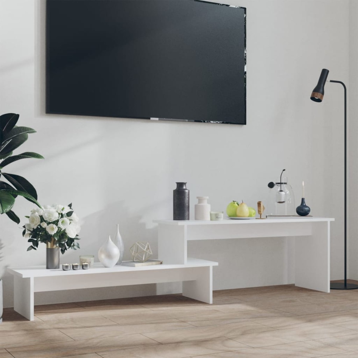 vidaXL Έπιπλο Τηλεόρασης Λευκό 180 x 30 x 43 εκ. από Μοριοσανίδα