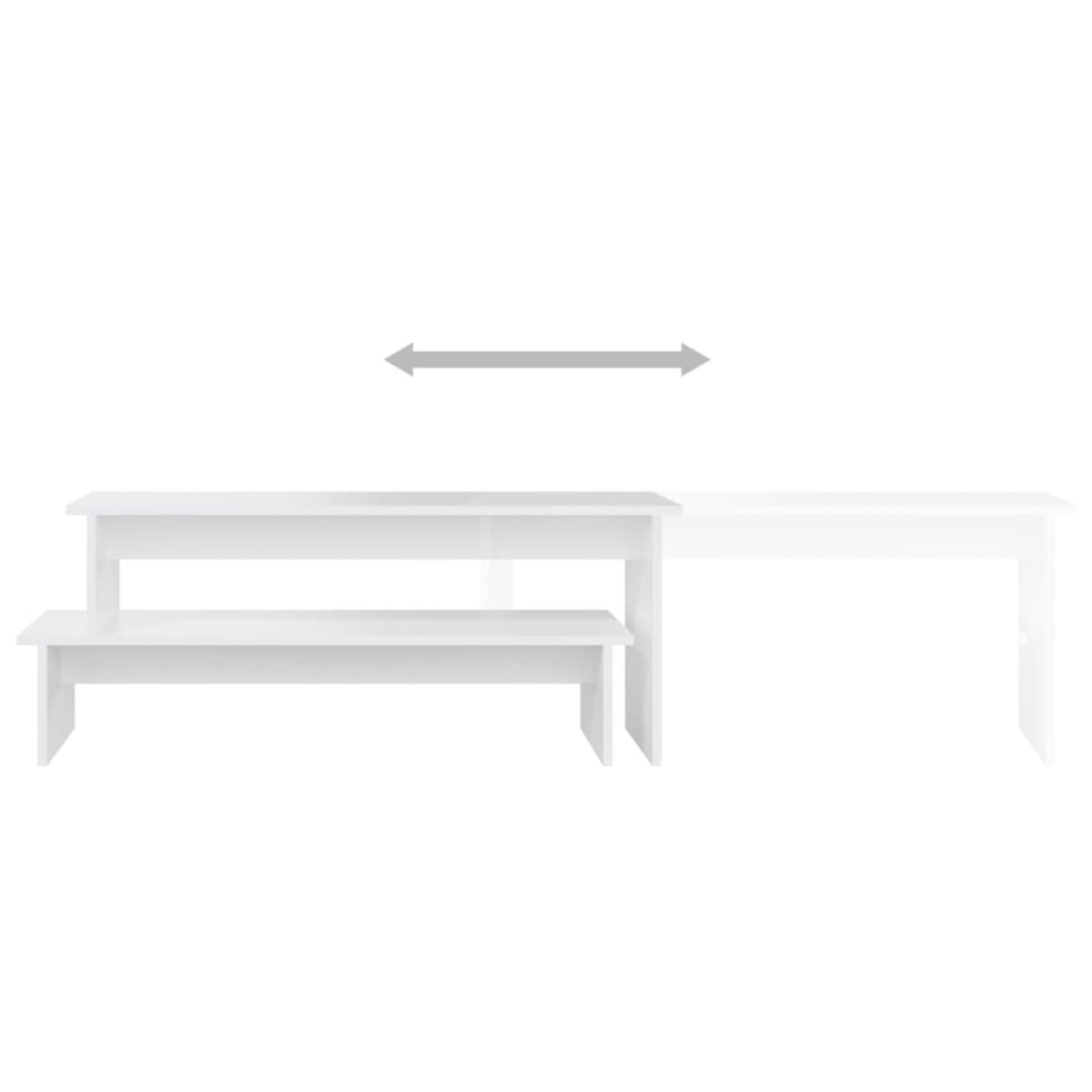 vidaXL Έπιπλο Τηλεόρασης Λευκό 180 x 30 x 43 εκ. από Μοριοσανίδα