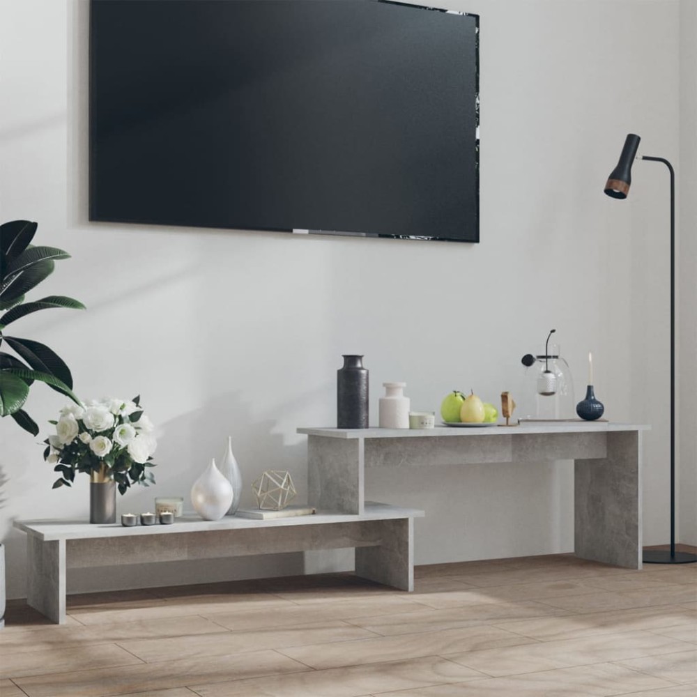 vidaXL Έπιπλο Τηλεόρασης Γκρι Σκυροδέματος 180x30x43 εκ. Μοριοσανίδα