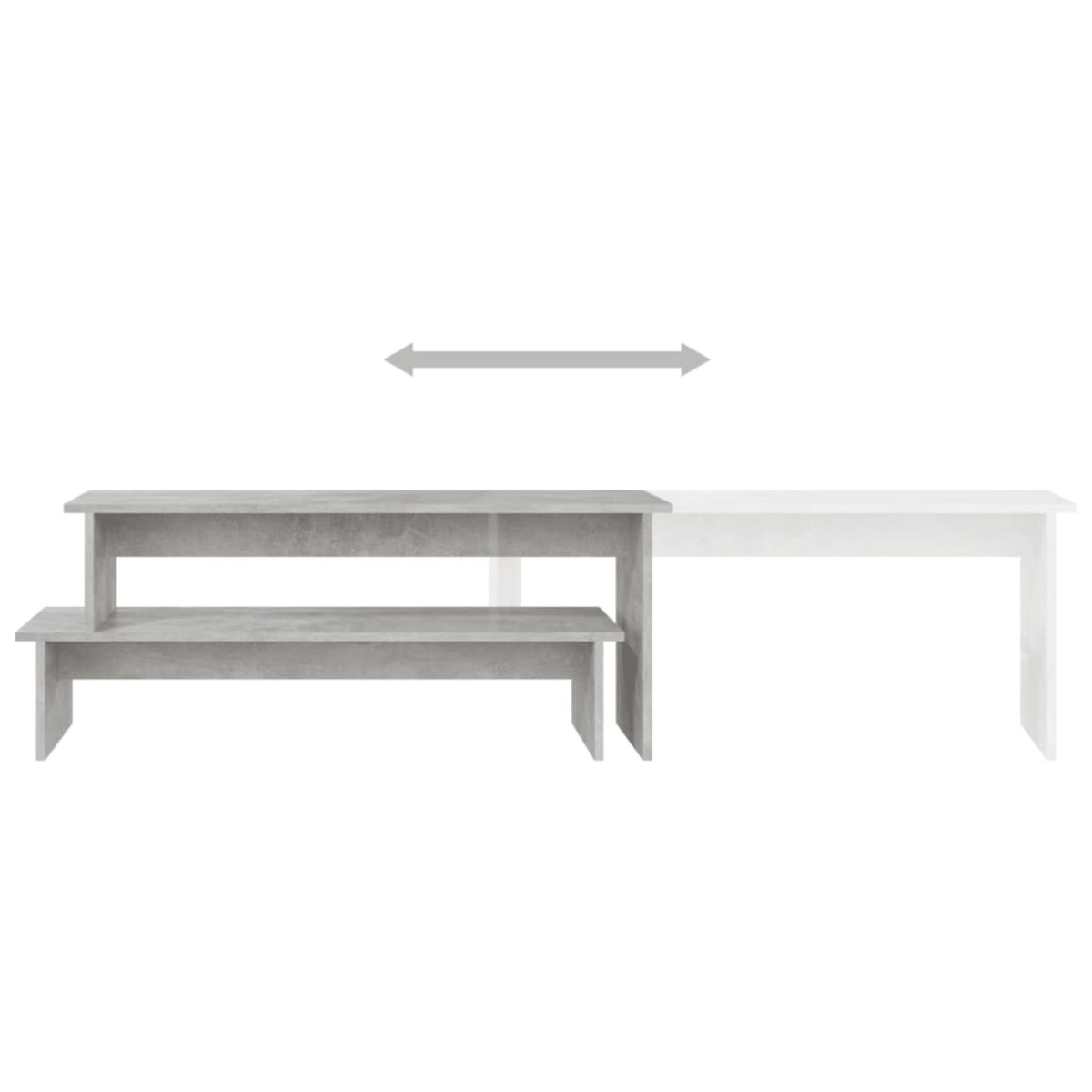 vidaXL Έπιπλο Τηλεόρασης Γκρι Σκυροδέματος 180x30x43 εκ. Μοριοσανίδα