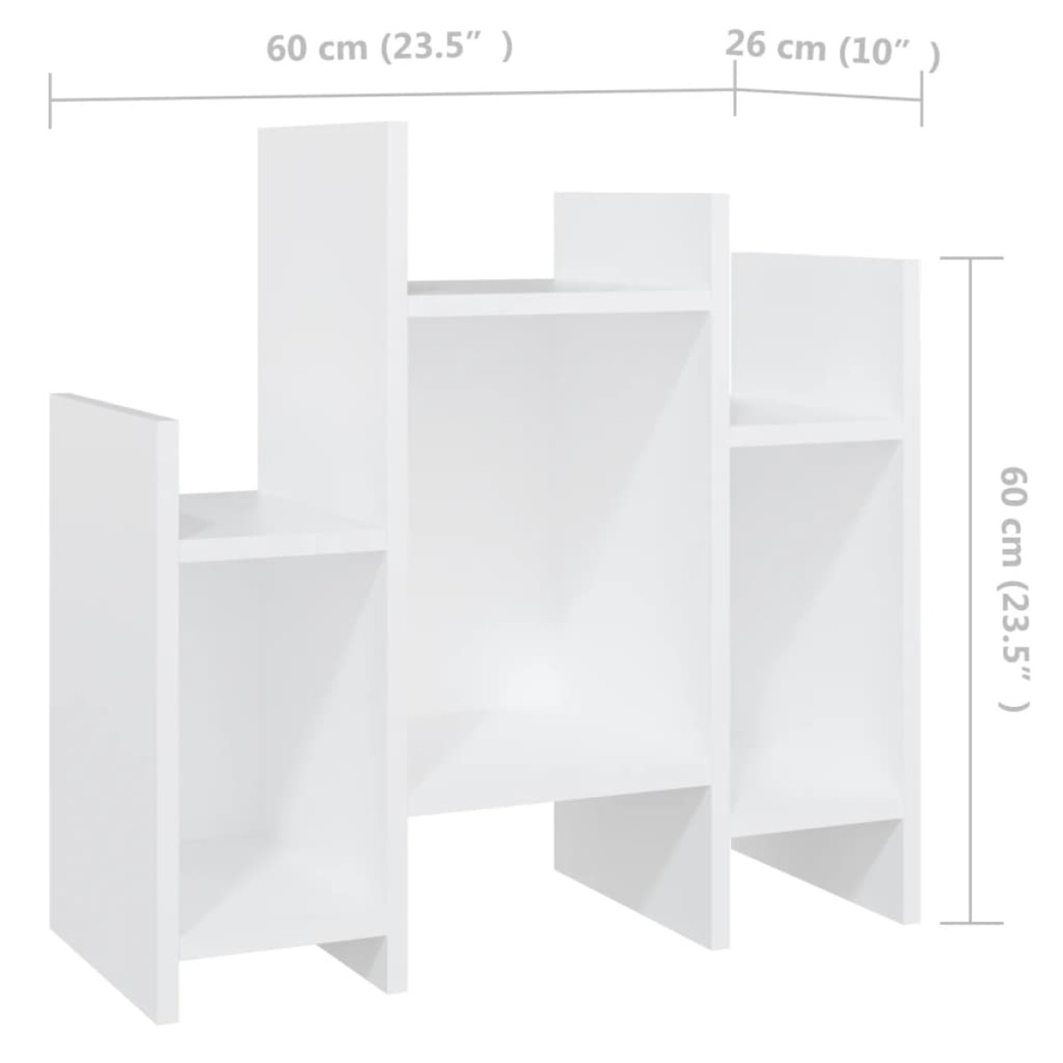 vidaXL Βοηθητικό Ντουλάπι Λευκό 60 x 26 x 60 εκ. από Μοριοσανίδα