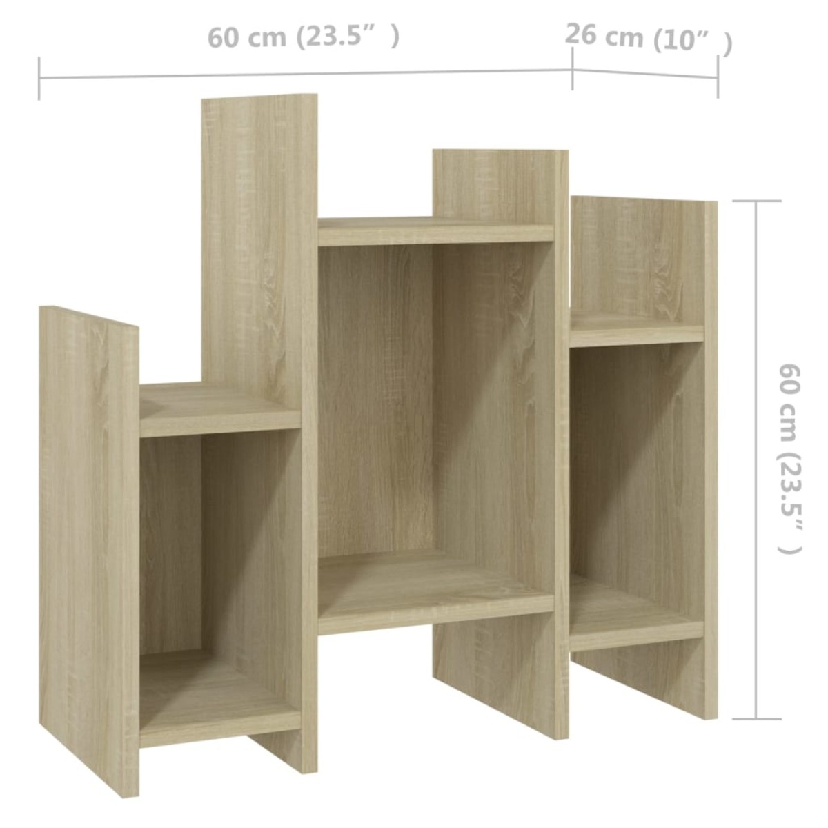 vidaXL Βοηθητικό Ντουλάπι Sonoma Δρυς 60 x 26 x 60 εκ. από Μοριοσανίδα
