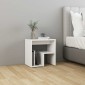 vidaXL Κομοδίνα 2 τεμ. Λευκά 40 x 30 x 40 εκ. από Μοριοσανίδα