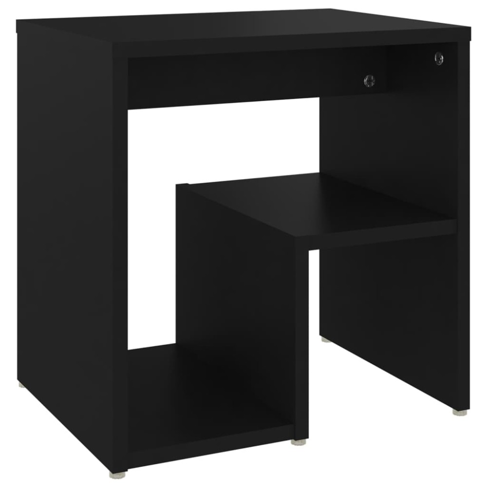 vidaXL Κομοδίνο Μαύρο 40 x 30 x 40 εκ. από Επεξ. Ξύλο