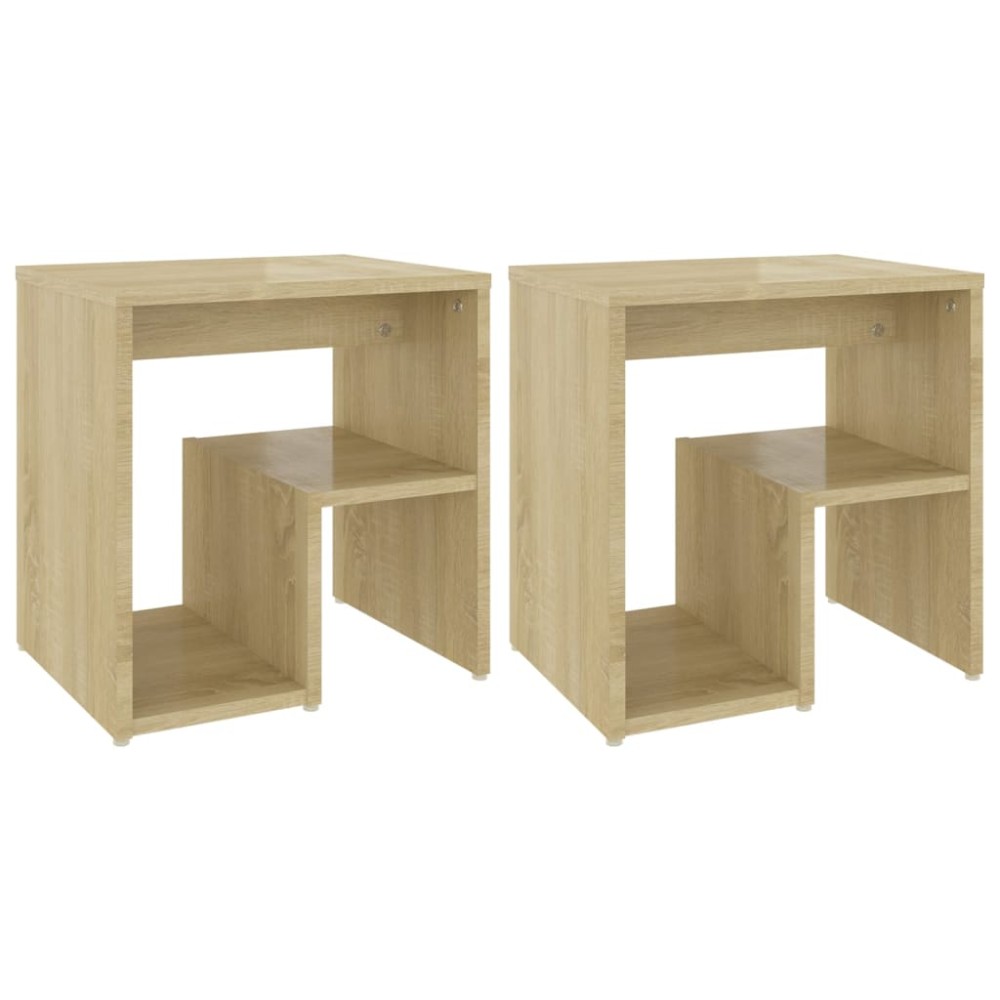 vidaXL Κομοδίνα 2 τεμ. Sonoma Δρυς 40 x 30 x 40 εκ. από Επεξ. Ξύλο