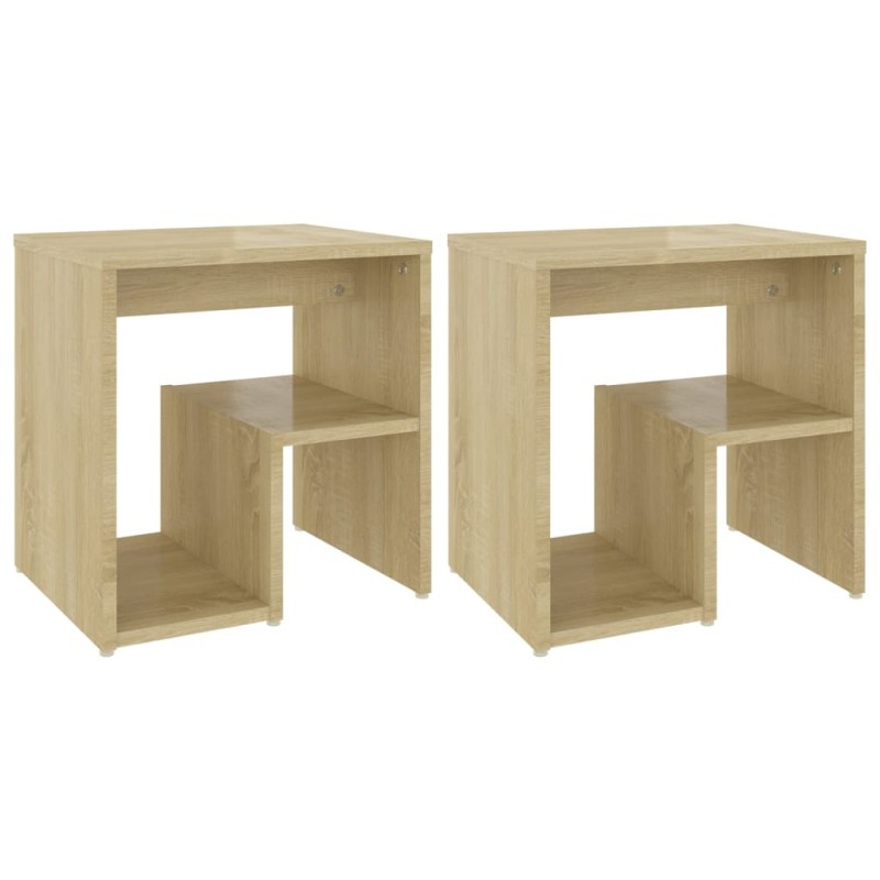 vidaXL Κομοδίνα 2 τεμ. Sonoma Δρυς 40 x 30 x 40 εκ. από Επεξ. Ξύλο