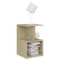 vidaXL Κομοδίνο Sonoma Δρυς 35 x 35 x 55 εκ. από Μοριοσανίδα