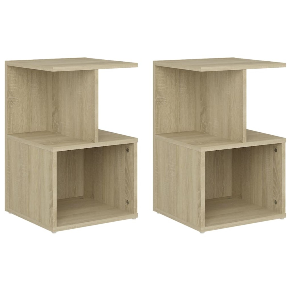 vidaXL Κομοδίνα 2 τεμ. Sonoma Δρυς 35 x 35 x 55 εκ. από Μοριοσανίδα