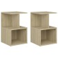 vidaXL Κομοδίνα 2 τεμ. Sonoma Δρυς 35 x 35 x 55 εκ. από Μοριοσανίδα