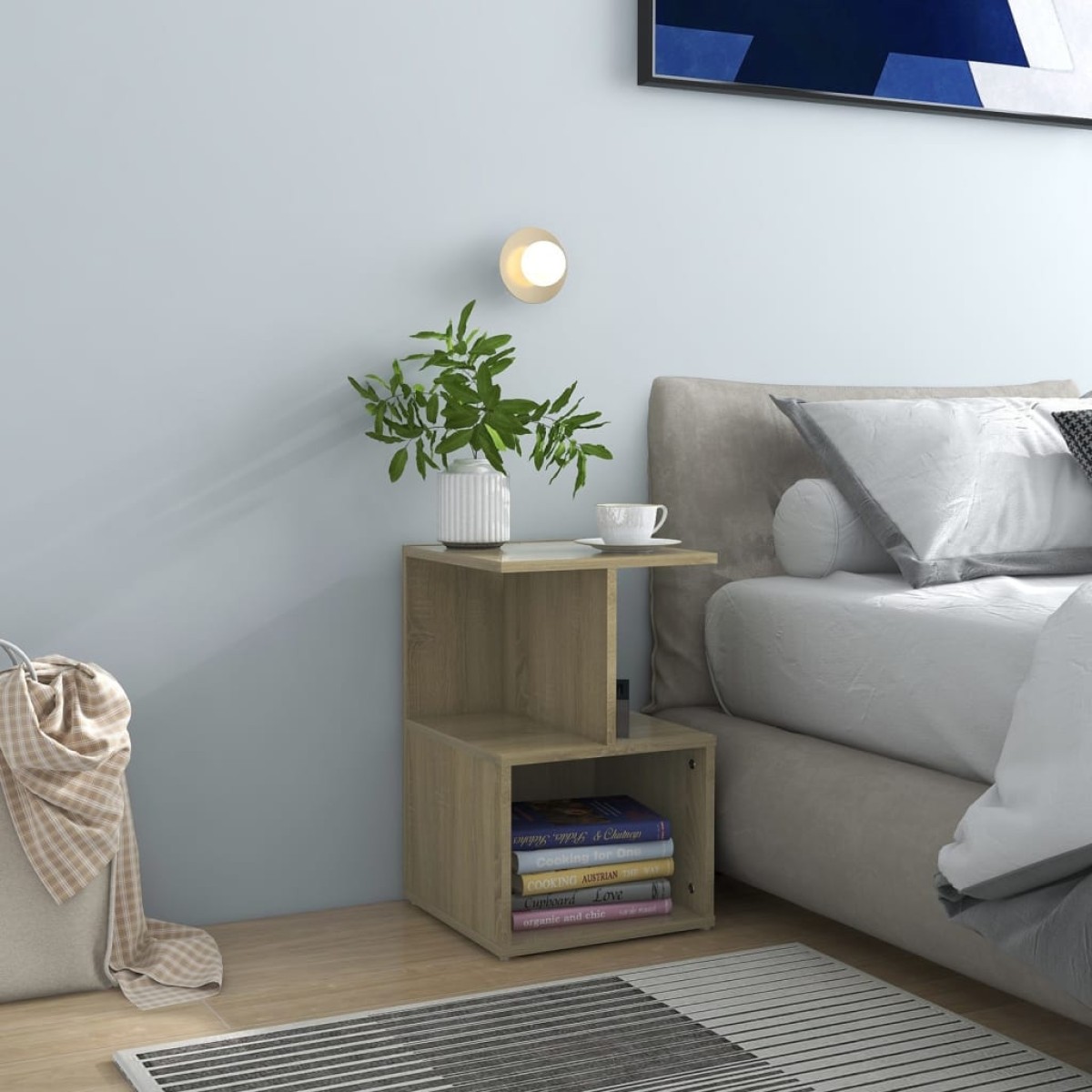 vidaXL Κομοδίνα 2 τεμ. Sonoma Δρυς 35 x 35 x 55 εκ. από Μοριοσανίδα